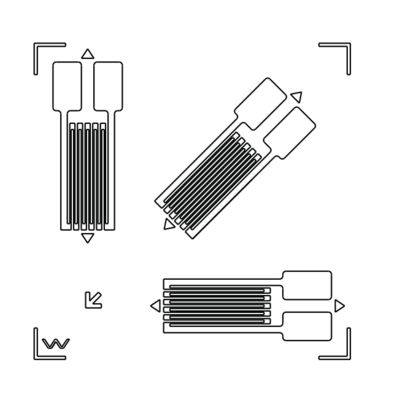 Folie van Rossette Strain Gauge CA-serie